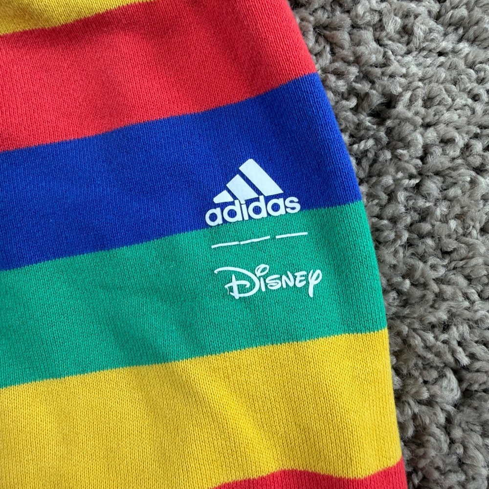 Adidas Disney Toddler 2T Rainbow Stripe Jogger Sweat pants pride streetwear - Picture 3 of 6